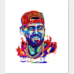 Travis Kelce water colour art Posters and Art